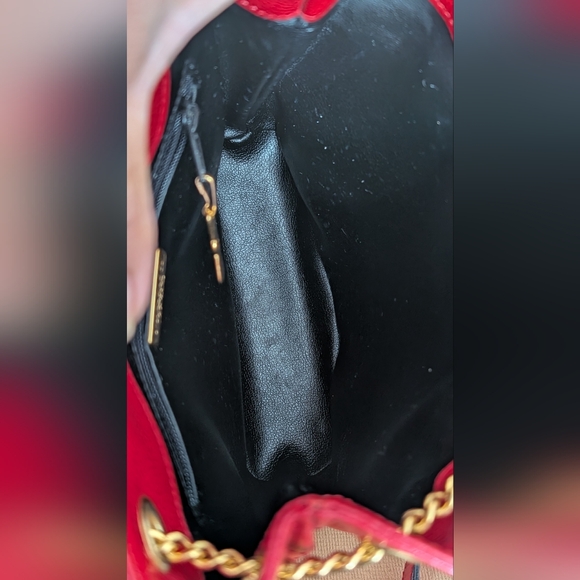 Nina Ricci‎ Paris calf Skin Leather Bag with Gold Chain - Picture 9 of 11